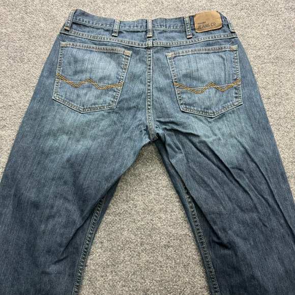 Wrangler Relaxed Straight Jeans Men's 34x30 Blue Denim Casual Pants - Picture 5 of 12